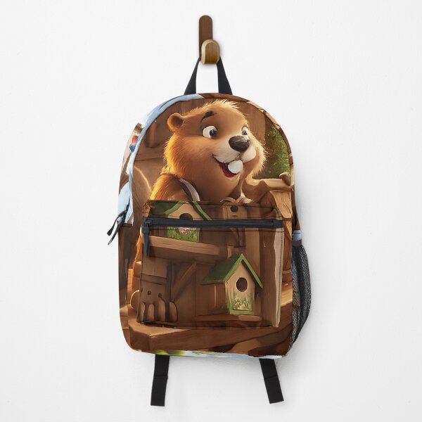 Item preview, Happy Beaver Adventures – Preparing Birdhouses for Spring designed and sold by Clothes With Smiling Animals Walt Gral.