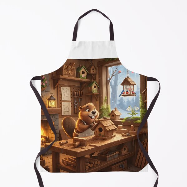 Item preview, Happy Beaver Adventures – Preparing Birdhouses for Spring designed and sold by Clothes With Smiling Animals Walt Gral.