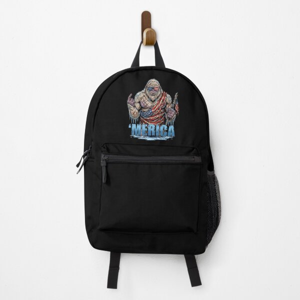 Item preview, 'Merica Icy Yeti Bigfoot Rock On Flag Design v3 designed and sold by DarylWelsh2024.