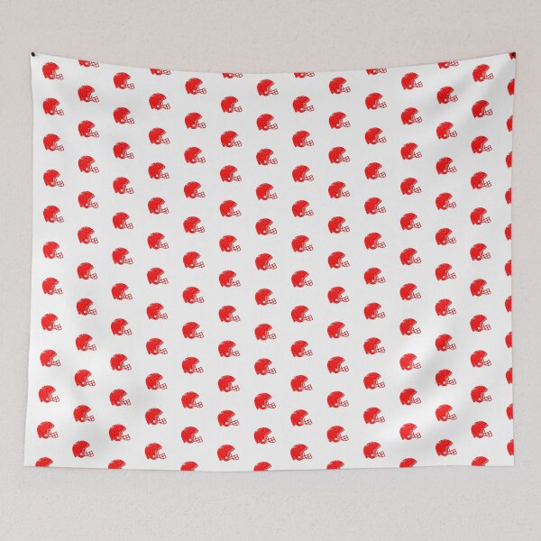 Item preview, Vintage Red Football Helmet Silhouette designed and sold by pattern-archive.