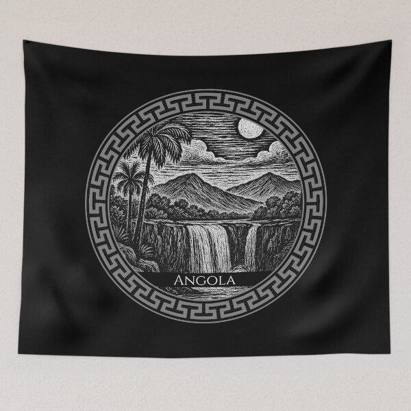 Item preview, Angola Vintage Woodcut Art designed and sold by Thistle-TShop.