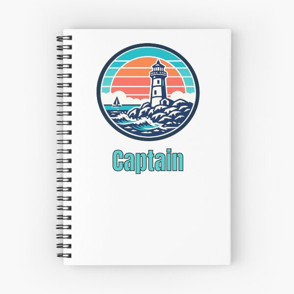 Item preview, Vintage Captain Lighthouse Logo | Retro Coastal Sailing & Nautical Design designed and sold by Timber-Trail.