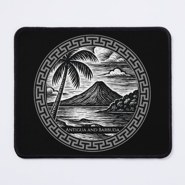 Item preview, Antigua and Barbuda Vintage Woodcut Art designed and sold by Thistle-TShop.