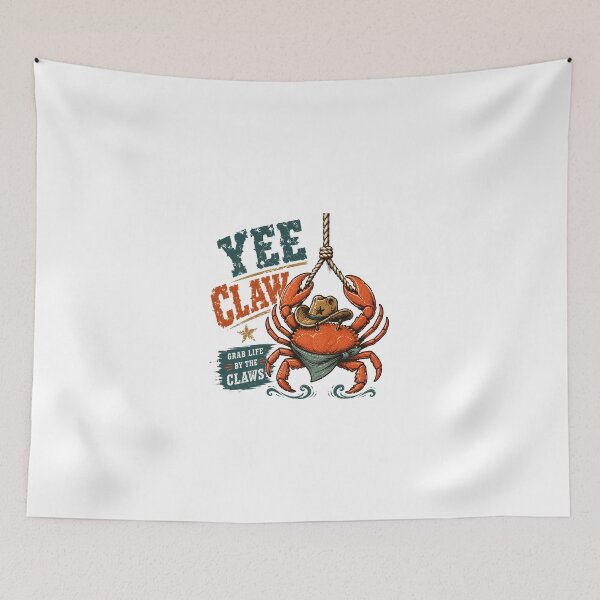 Item preview, Yee Claw Grab Life By The Claws Western Crab Funny Seafood Lover designed and sold by JonesFlora2025.