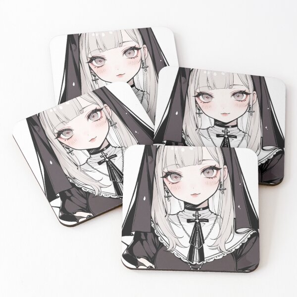 Item preview, Cute Dark Anime Nun | Gothic Chibi Character designed and sold by AnimDream .