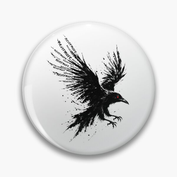 Item preview, Nevermore Raven: Red-Eyed Ink in Flight designed and sold by Fenay Designs.