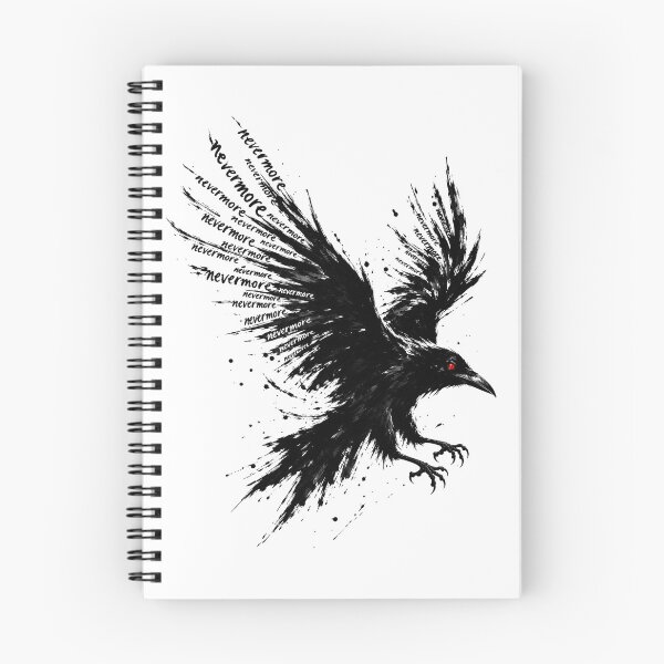 Item preview, Nevermore Raven: Red-Eyed Ink in Flight designed and sold by Fenay Designs.