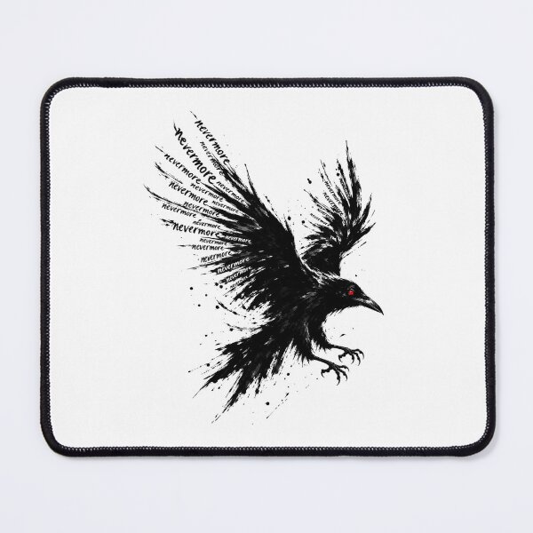 Item preview, Nevermore Raven: Red-Eyed Ink in Flight designed and sold by Fenay Designs.