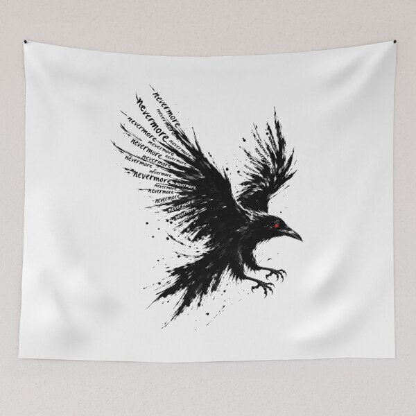 Item preview, Nevermore Raven: Red-Eyed Ink in Flight designed and sold by Fenay Designs.