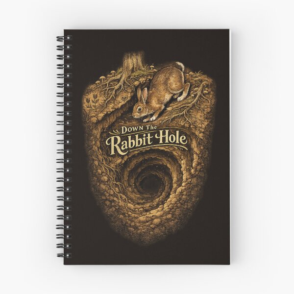 Item preview, Down the Rabbit Hole Vintage Folk Art Bunny Illustration designed and sold by CulturalCurios.