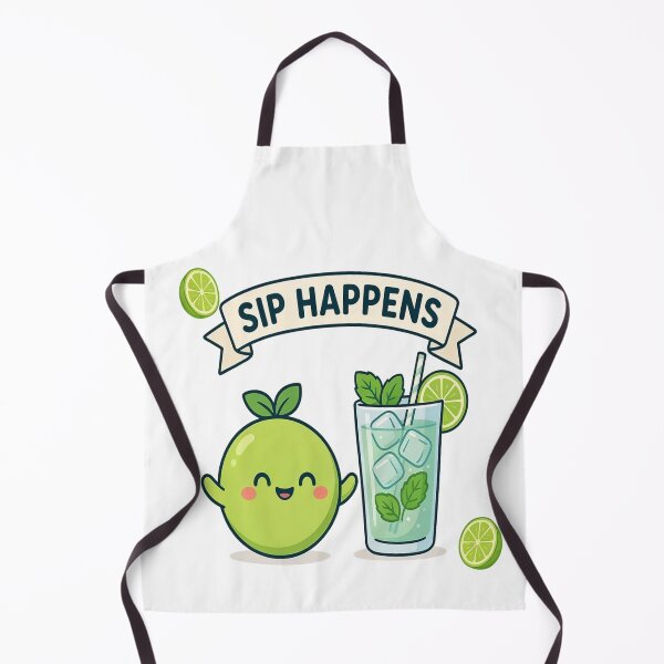 Item preview, Sip Happens Funny Kawaii Lime Cocktail Lover Design designed and sold by katiecorners.