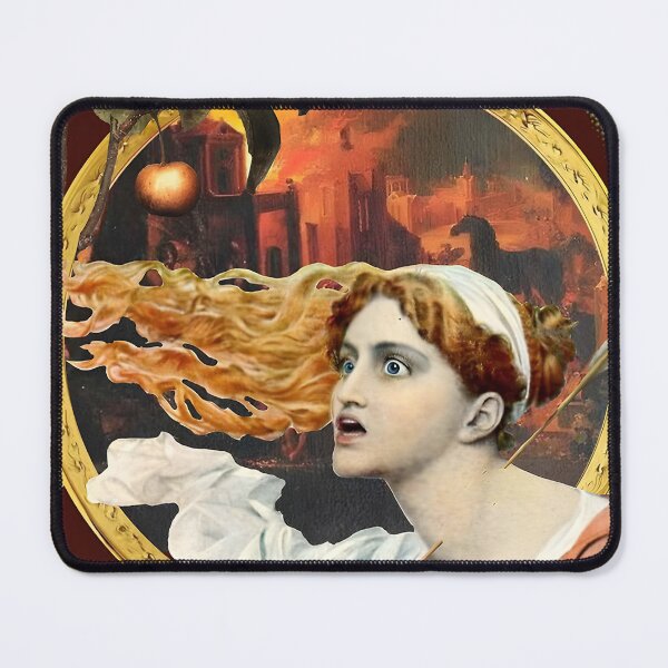 Item preview, Vintage Surreal Portrait – Golden Frame Fantasy Collage designed and sold by SchuppeJustine.