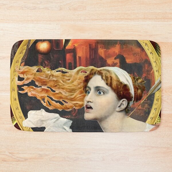 Item preview, Vintage Surreal Portrait – Golden Frame Fantasy Collage designed and sold by SchuppeJustine.