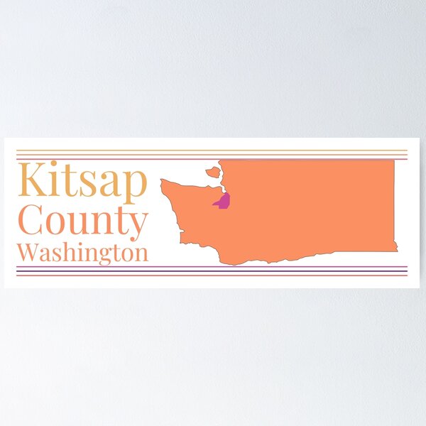 Item preview, Kitsap County Washington Highlighted on State Map designed and sold by TheIconSmith.