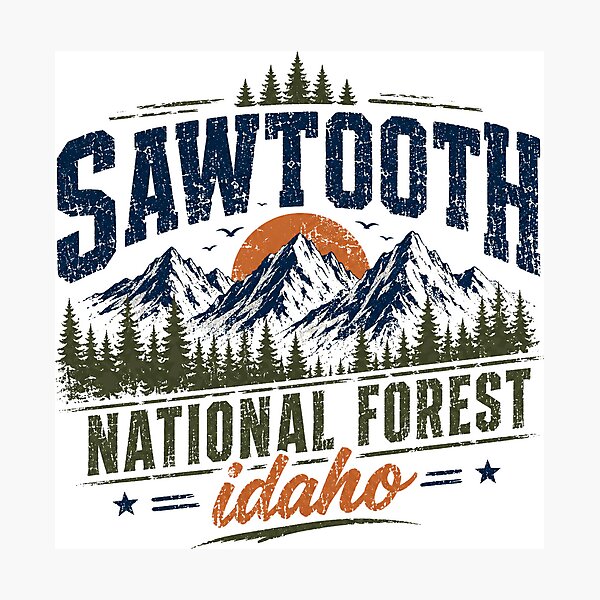 Item preview, Sawtooth National Forest Idaho Mountain Hiking Camping Nature Explorer designed and sold by JonesFlora2025.
