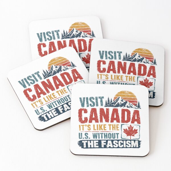 Item preview, Visit Canada It's Like The U.S. Without The Fascism Canadian Anti Fascist Political Satire designed and sold by JonesFlora2025.