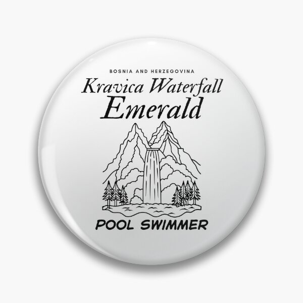 Item preview, Bosnia and Herzegovina flag : Kravica waterfall emerald pool swimmer designed and sold by Peerless-Prime.