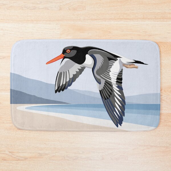 Item preview, Eurasian Oystercatcher in Flight | Coastal Wildlife Bird Illustration designed and sold by Real-World-Art.
