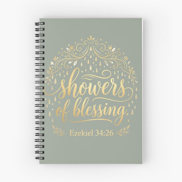 Item preview,  'Showers of Blessing, bible verse design, Christian apparel,  Ezekiel 34:26  designed and sold by KINGDOM GOLD STUDIO.