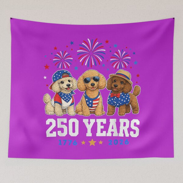 Item preview, Poodle Dog 250 Anniversary USA 250th Poodle 4th of July designed and sold by melodycook.