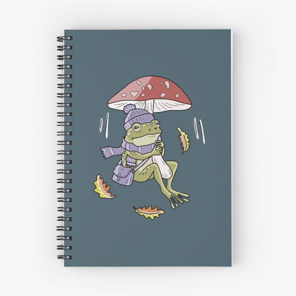 Item preview, Frog Autumn Toadstool Flying Mushroom Cottagecore designed and sold by LeshanArt.