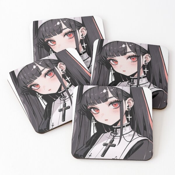 Item preview, Cute Gothic Waifu Nun | Dark Anime Aesthetic designed and sold by AnimDream .