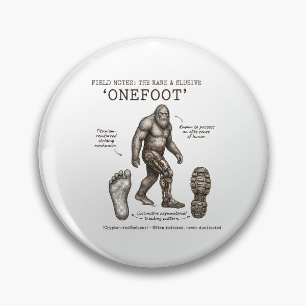 Item preview, Onefoot Funny Amputee One-Legged Bigfoot Recovery Field Guide T-Shirt designed and sold by pawsome purrfect.
