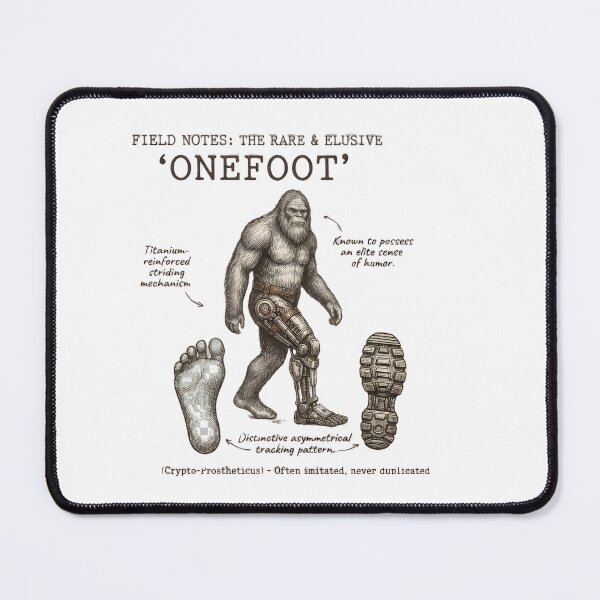 Item preview, Onefoot Funny Amputee One-Legged Bigfoot Recovery Field Guide T-Shirt designed and sold by pawsome purrfect.