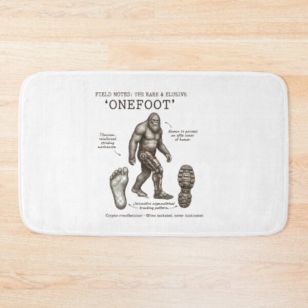 Item preview, Onefoot Funny Amputee One-Legged Bigfoot Recovery Field Guide T-Shirt designed and sold by pawsome purrfect.