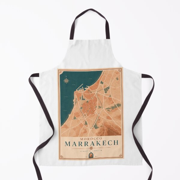 Item preview, Marrakech Minimalist City Map designed and sold by Furflix.