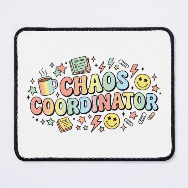 Item preview, Chaos Coordinator | Funny Retro Office Typography T-Shirt with Coffee & Doodles designed and sold by Faisal Shah.