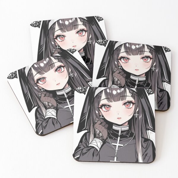 Item preview, Dark Chibi Anime Girl Nun | Kawaii Gothic Art designed and sold by AnimDream .