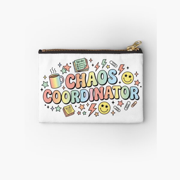 Item preview, Chaos Coordinator | Funny Retro Office Typography T-Shirt with Coffee & Doodles designed and sold by Faisal  Shah.
