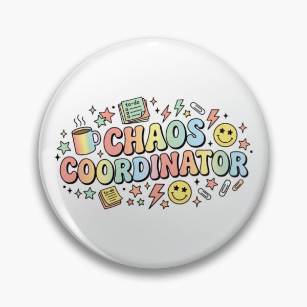 Item preview, Chaos Coordinator | Funny Retro Office Typography T-Shirt with Coffee & Doodles designed and sold by Faisal  Shah.