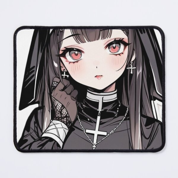Item preview, Dark Chibi Anime Girl Nun | Kawaii Gothic Art designed and sold by AnimDream .