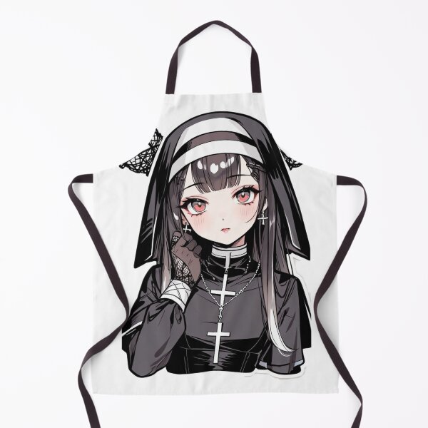 Item preview, Dark Chibi Anime Girl Nun | Kawaii Gothic Art designed and sold by AnimDream .