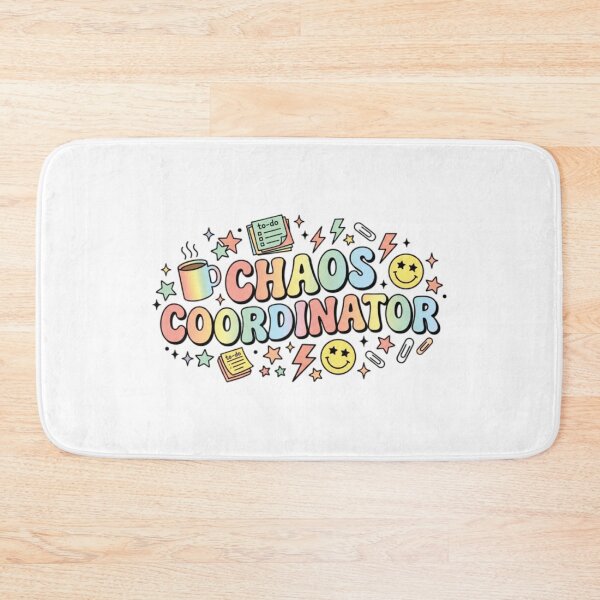Item preview, Chaos Coordinator | Funny Retro Office Typography T-Shirt with Coffee & Doodles designed and sold by Faisal  Shah.