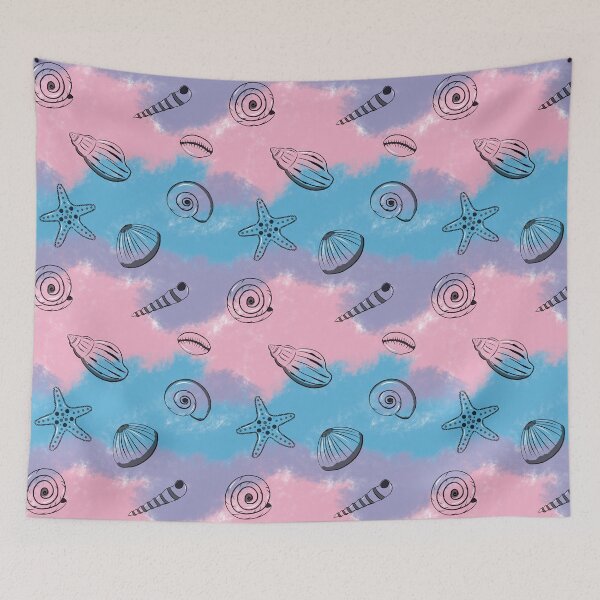 Item preview, Simple Illustrated Seashells on Cool Colorful Background designed and sold by ChantellaGF.
