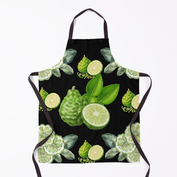 Item preview, Vibrant Kaffir Lime & Dark Botanical Citrus Pattern designed and sold by ​Jyoti Digital Artist.