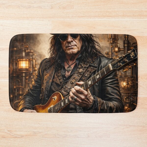 Item preview, Steampunk Rock Guitarist – Dark Victorian Music Fantasy Print designed and sold by Kaleidoscope Print.