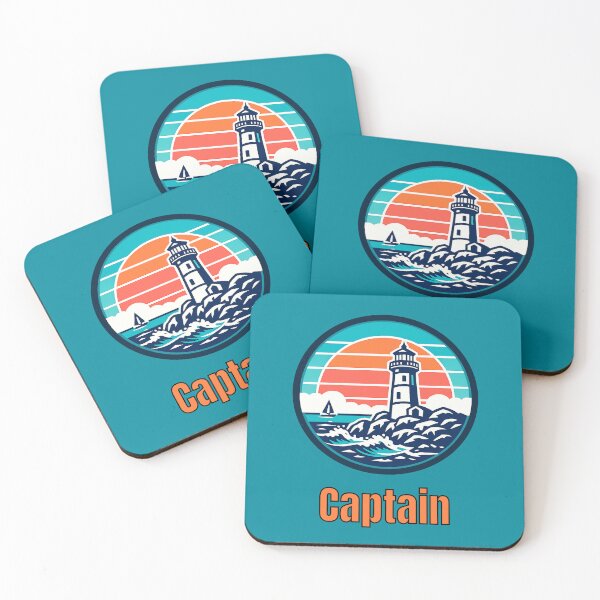 Item preview, Vintage Captain Lighthouse Logo | Retro Coastal Sailing & Nautical Design designed and sold by Timber-Trail.