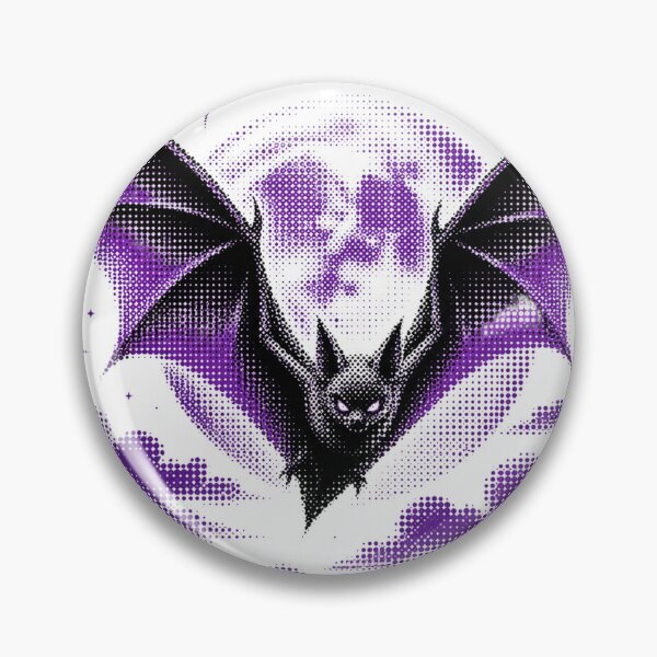 Item preview, Spooky Purple Halftone Bat Full Moon designed and sold by xMErCUrY03x.