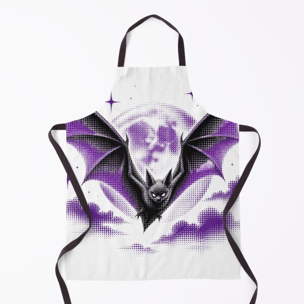 Item preview, Spooky Purple Halftone Bat Full Moon designed and sold by xMErCUrY03x.