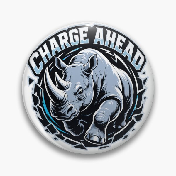 Item preview, Charge Forward – Rhino Power Emblem designed and sold by FusiTink.