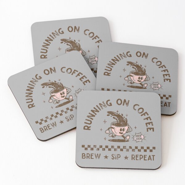 Item preview, Running on coffee - vintage brown designed and sold by InkRiot Studios.