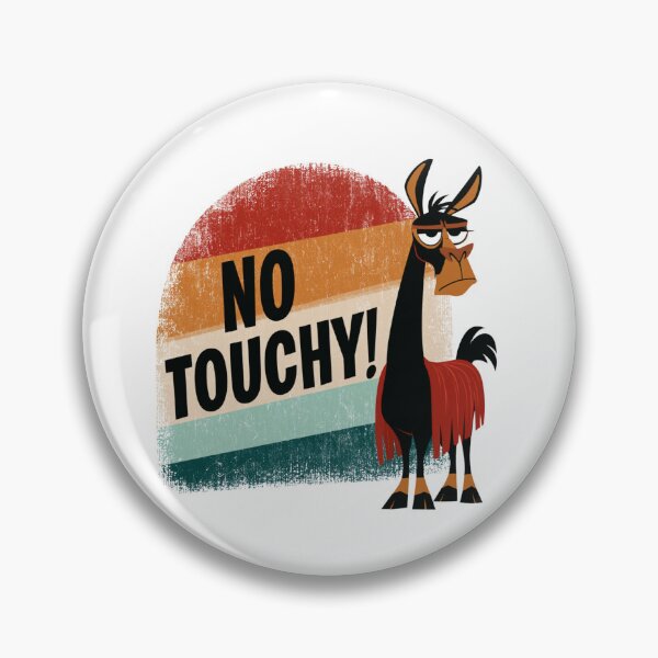 Item preview, No Touchy Funny Llama Vintage Retro designed and sold by TheNyneShop.