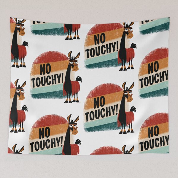 Item preview, No Touchy Funny Llama Vintage Retro designed and sold by TheNyneShop.