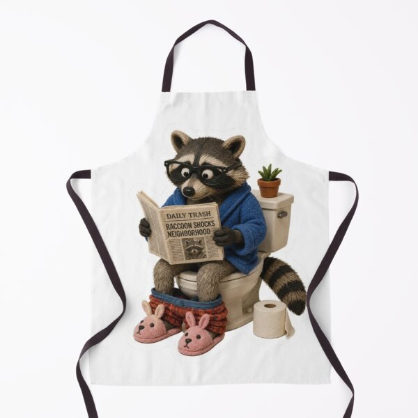 Item preview, Raccoon Reading on Toilet designed and sold by Snurly.