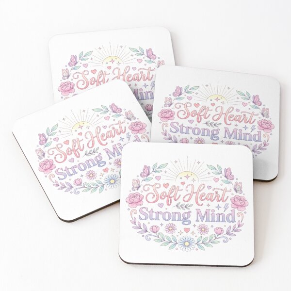 Item preview, Soft Heart Strong Mind | Inspirational Floral Butterfly Typography T-Shirt designed and sold by Faisal  Shah.