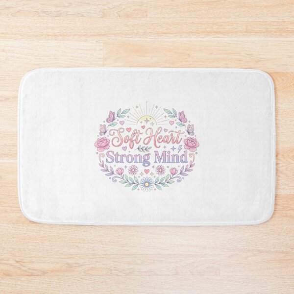 Item preview, Soft Heart Strong Mind | Inspirational Floral Butterfly Typography T-Shirt designed and sold by Faisal  Shah.